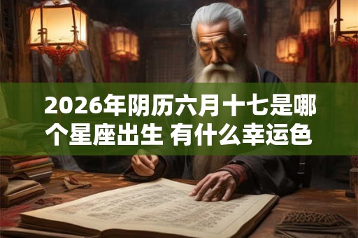 2026年阴历六月十七是哪个星座出生 有什么幸运色