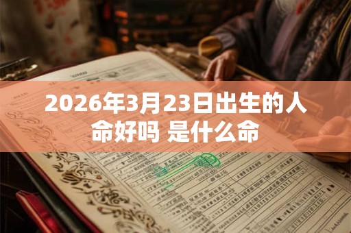 2026年3月23日出生的人命好吗 是什么命
