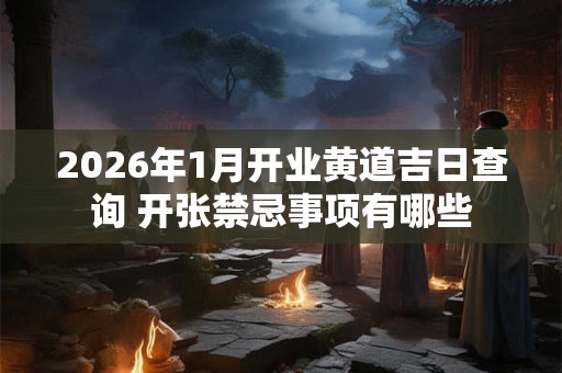 2026年1月开业黄道吉日查询 开张禁忌事项有哪些 2026年1月开业黄道吉日查询 开张禁忌事项有哪些