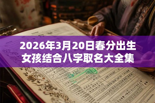 2026年3月20日春分出生女孩结合八字取名大全集
