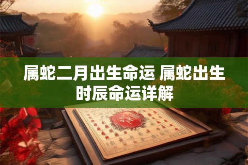 属蛇二月出生命运 属蛇出生时辰命运详解