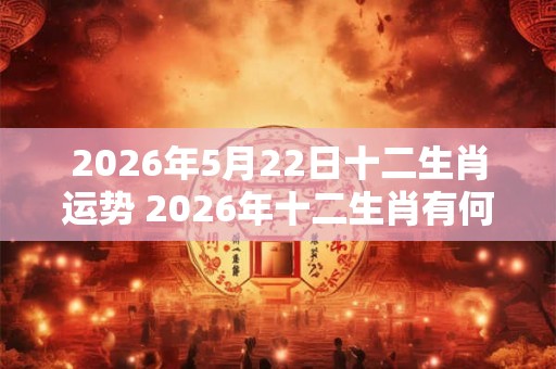 2026年5月22日十二生肖运势 2026年十二生肖有何运势