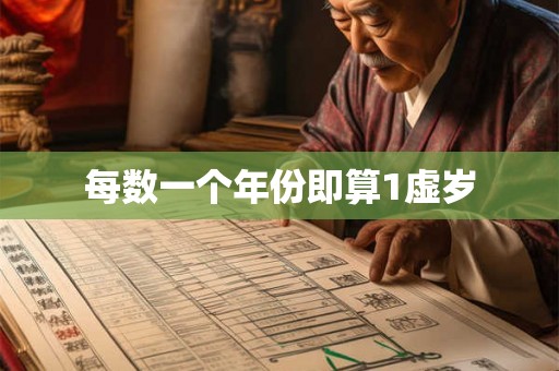 每数一个年份即算1虚岁