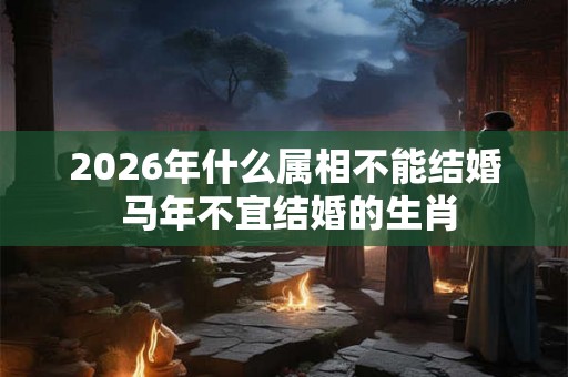 2026年什么属相不能结婚 马年不宜结婚的生肖