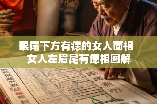 眼尾下方有痣的女人面相 女人左眉尾有痣相图解 眼尾下方有痣的女人面相 女人左眉尾有痣相图解