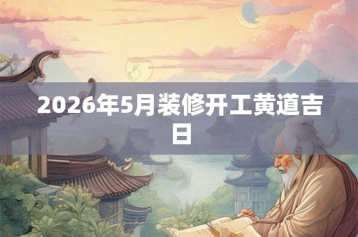 2026年5月装修开工黄道吉日