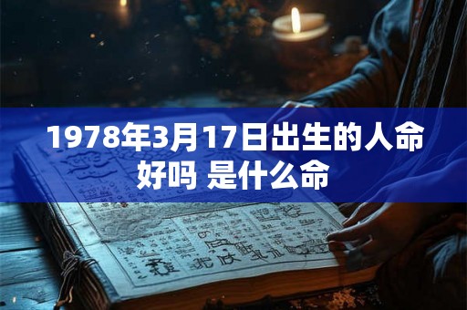 1978年3月17日出生的人命好吗 是什么命