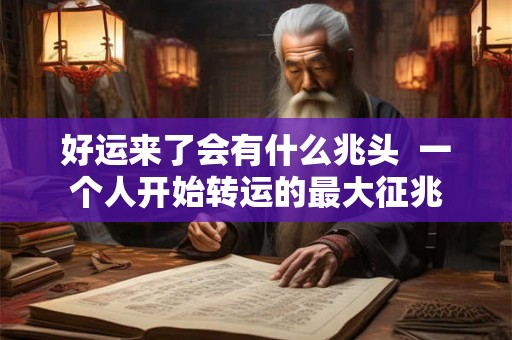 好运来了会有什么兆头  一个人开始转运的最大征兆