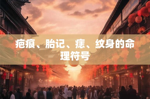 疤痕、胎记、痣、纹身的命理符号