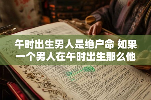 午时出生男人是绝户命 如果一个男人在午时出生那么他一定是绝户命吗