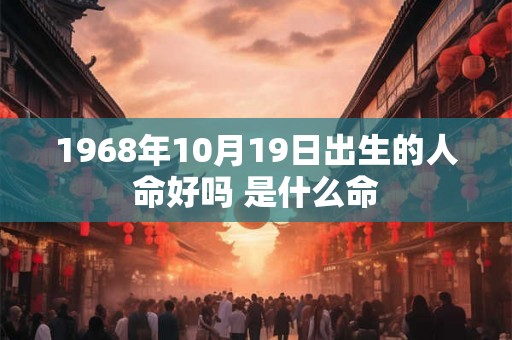 1968年10月19日出生的人命好吗 是什么命
