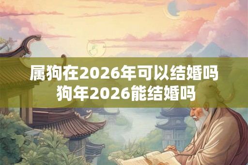 属狗在2026年可以结婚吗 狗年2026能结婚吗