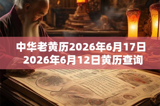 中华老黄历2026年6月17日 2026年6月12日黄历查询 中华老黄历2026年6月17日 2026年6月12日黄历查询