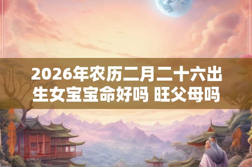 2026年农历二月二十六出生女宝宝命好吗 旺父母吗