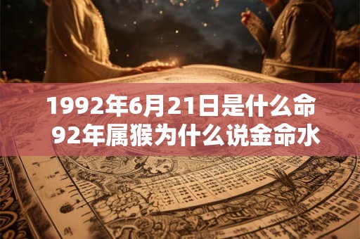 1992年6月21日是什么命  92年属猴为什么说金命水猴