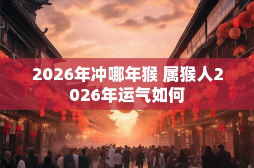 2026年冲哪年猴 属猴人2026年运气如何 2026年冲哪年猴 属猴人2026年运气如何