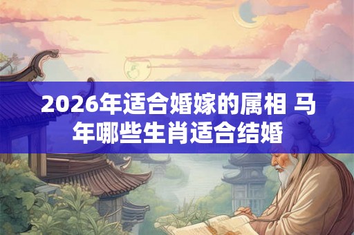2026年适合婚嫁的属相 马年哪些生肖适合结婚 2026年适合婚嫁的属相 马年哪些生肖适合结婚