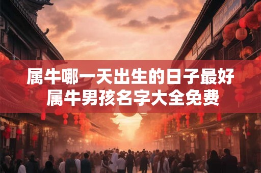属牛哪一天出生的日子最好 属牛男孩名字大全免费