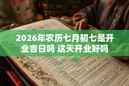 2026年农历七月初七是开业吉日吗 这天开业好吗