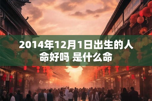 2014年12月1日出生的人命好吗 是什么命