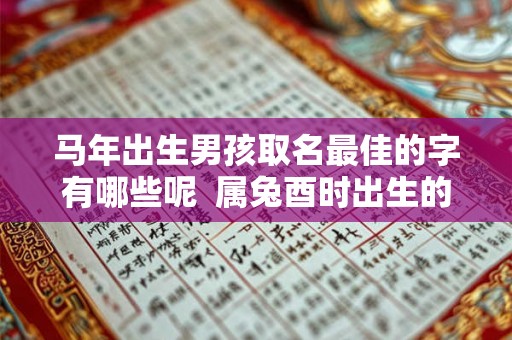 马年出生男孩取名最佳的字有哪些呢  属兔酉时出生的男孩