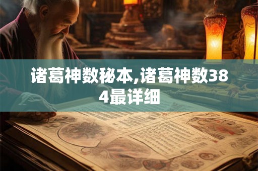 诸葛神数秘本,诸葛神数384最详细