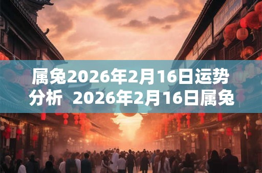 属兔2026年2月16日运势分析  2026年2月16日属兔今日运势