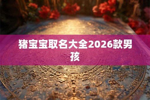 猪宝宝取名大全2026款男孩
