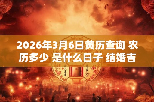 2026年3月6日黄历查询 农历多少 是什么日子 结婚吉时