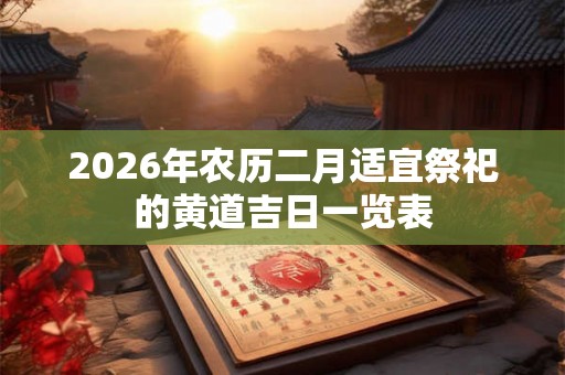 2026年农历二月适宜祭祀的黄道吉日一览表 2026年农历二月适宜祭祀的黄道吉日一览表