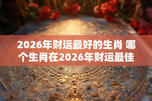 2026年财运最好的生肖 哪个生肖在2026年财运最佳
