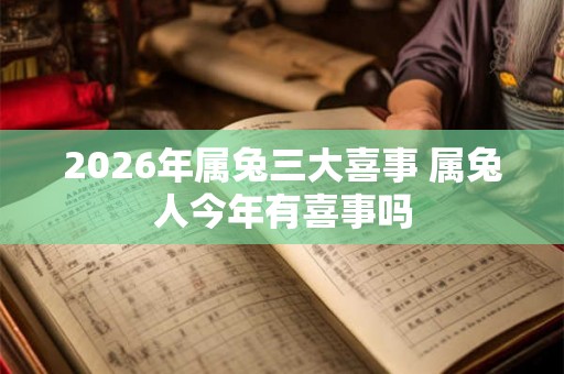 2026年属兔三大喜事 属兔人今年有喜事吗