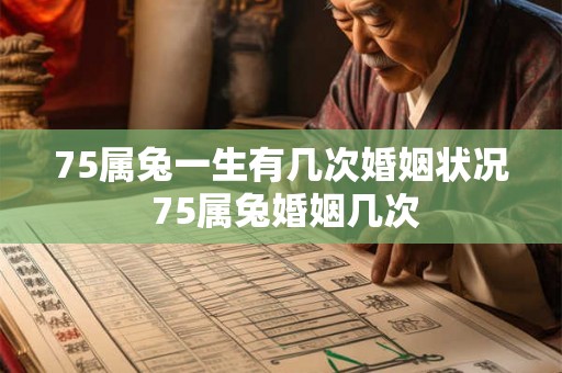 75属兔一生有几次婚姻状况 75属兔婚姻几次