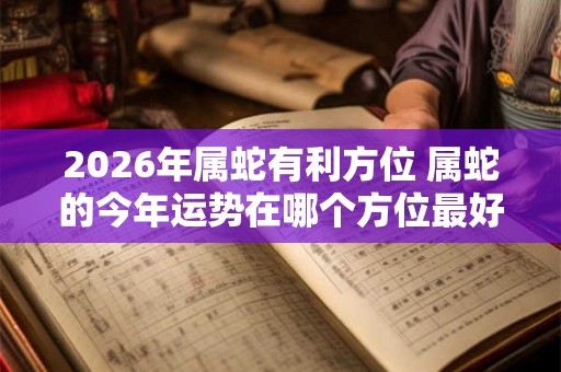 2026年属蛇有利方位 属蛇的今年运势在哪个方位最好