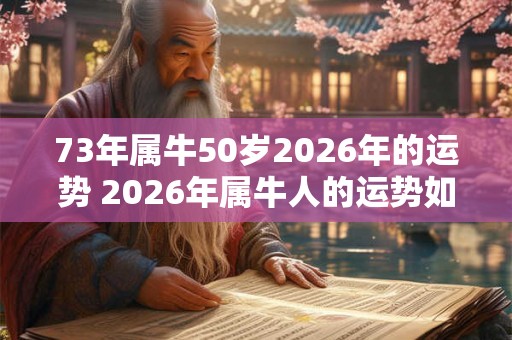 73年属牛50岁2026年的运势 2026年属牛人的运势如何