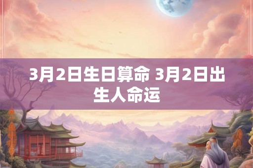 3月2日生日算命 3月2日出生人命运