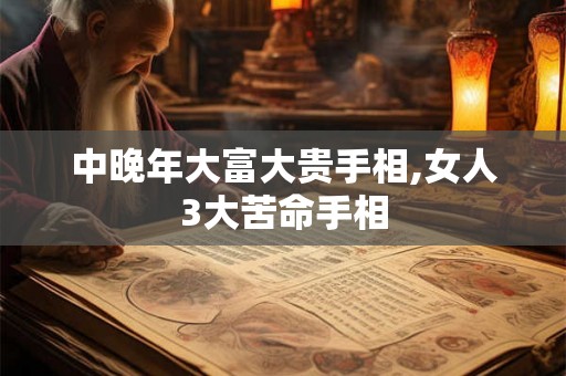 中晚年大富大贵手相,女人3大苦命手相