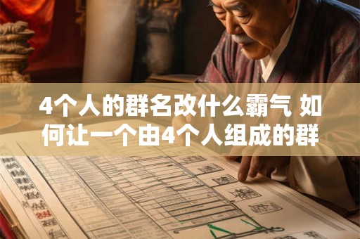 4个人的群名改什么霸气 如何让一个由4个人组成的群名变得更加霸气 4个人的群名改什么霸气 如何让一个由4个人组成的群名变得更加霸气