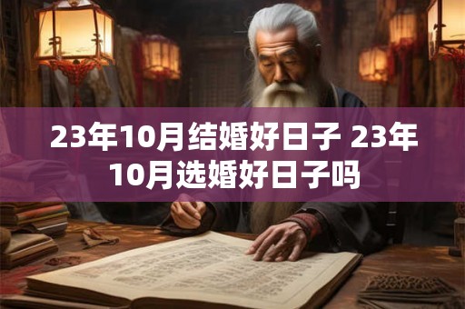 23年10月结婚好日子 23年10月选婚好日子吗