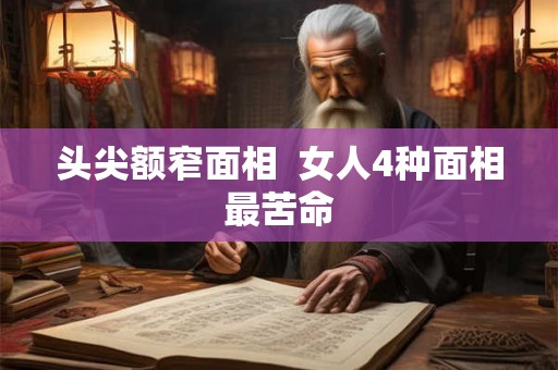 头尖额窄面相  女人4种面相最苦命