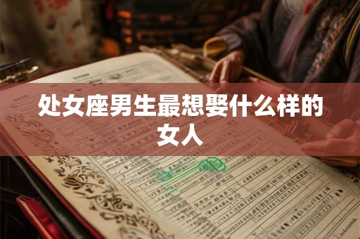 处女座男生最想娶什么样的女人