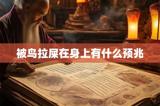 被鸟拉屎在身上有什么预兆 被鸟拉屎在身上有什么预兆