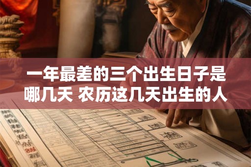 一年最差的三个出生日子是哪几天 农历这几天出生的人命比金贵