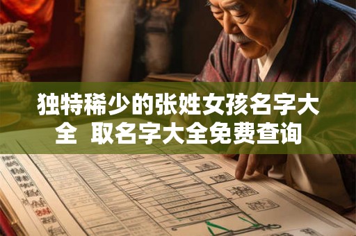 独特稀少的张姓女孩名字大全  取名字大全免费查询