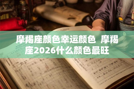 摩羯座颜色幸运颜色 摩羯座2026什么颜色最旺 摩羯座颜色幸运颜色 摩羯座2026什么颜色最旺