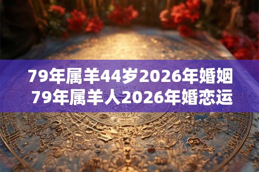 79年属羊44岁2026年婚姻 79年属羊人2026年婚恋运势