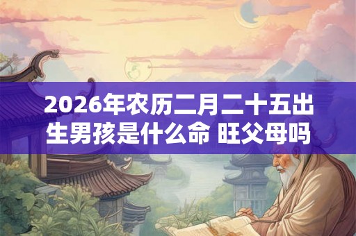 2026年农历二月二十五出生男孩是什么命 旺父母吗