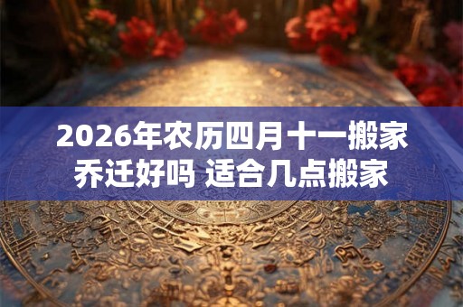 2026年农历四月十一搬家乔迁好吗 适合几点搬家