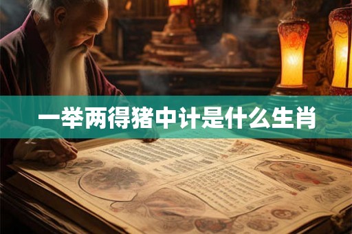 一举两得猪中计是什么生肖