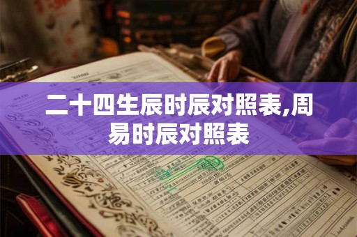 二十四生辰时辰对照表,周易时辰对照表